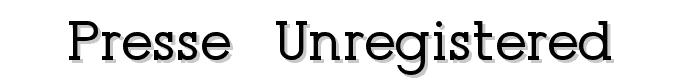 Presse (Unregistered) font